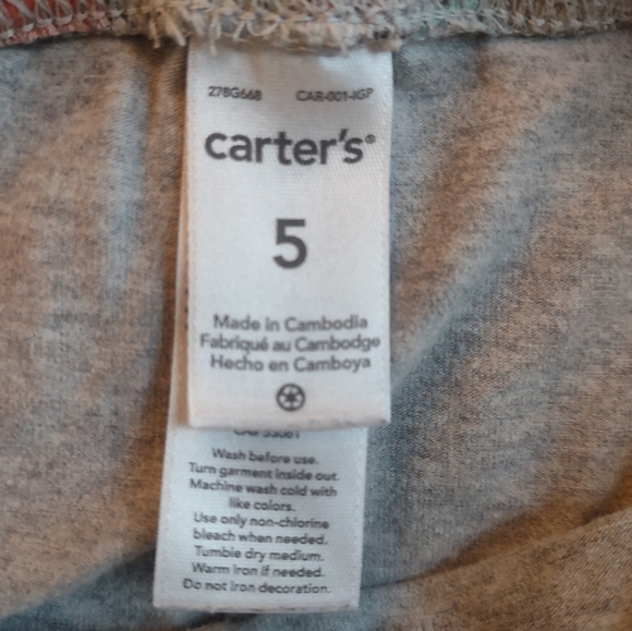 5/$25 Girls Carter's "Girls Rule" graphic leggings - Picture 2 of 2